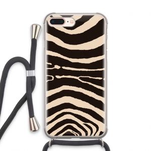 Arizona Zebra: iPhone 8 Plus Transparant Hoesje met koord