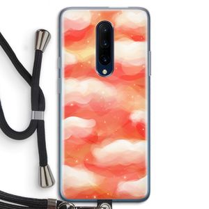 Lichte Wolken: OnePlus 7 Pro Transparant Hoesje met koord