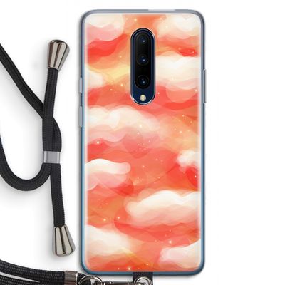 Lichte Wolken: OnePlus 7 Pro Transparant Hoesje met koord