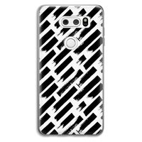 Zwarte vegen: LG V30 Transparant Hoesje