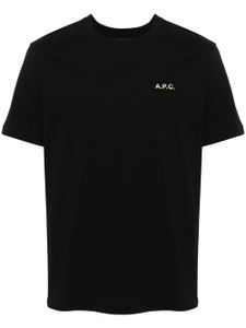 A.P.C. t-shirt à logo imprimé - Noir