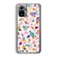 Terrazzo Memphis Pink: Xiaomi Redmi Note 10S Transparant Hoesje