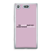 uw waarde daalt niet: Sony Xperia XZ1 Compact Transparant Hoesje