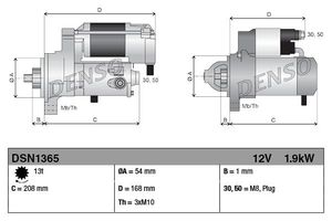 Startmotor DSN1365