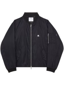 Courrèges veste bomber à logo brodé - Noir