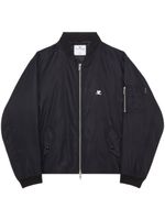 Courrèges veste bomber à logo brodé - Noir