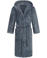 Morgenstern Morgenstern herenbadjas met capuchon Claas Blauw Maat M