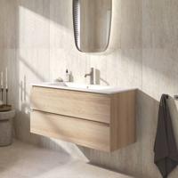 Ben Tendenza badmeubel incl. keramische wastafel 100x46x52cm urban oak