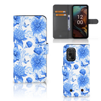 Hoesje voor Nokia XR21 Flowers Blue - thumbnail