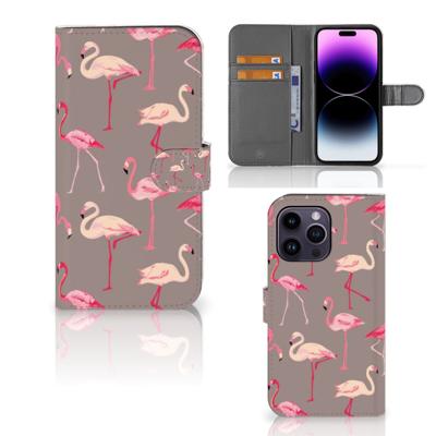 iPhone 15 Pro Max | Telefoonhoesje | Met pasjeshouder | Flamingo