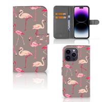 iPhone 15 Pro Max | Telefoonhoesje | Met pasjeshouder | Flamingo