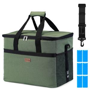 Packaway 4 Laags Geïsoleerde Koeltas - Lunchtas 40 liter - Groen