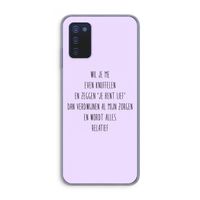 Relatief: Samsung Galaxy A03s Transparant Hoesje