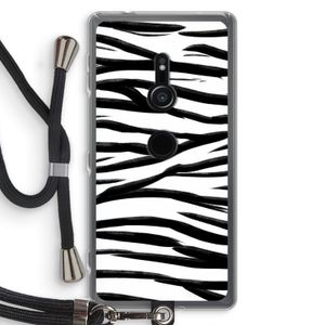 Zebra pattern: Sony Xperia XZ2 Transparant Hoesje met koord