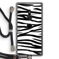 Zebra pattern: Sony Xperia XZ2 Transparant Hoesje met koord