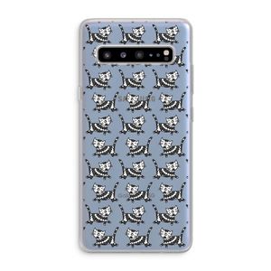 Zwarte poes: Samsung Galaxy S10 5G Transparant Hoesje