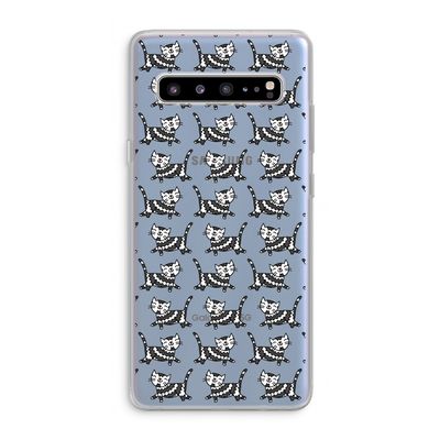 Zwarte poes: Samsung Galaxy S10 5G Transparant Hoesje