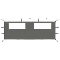 VidaXL Prieelzijwand met ramen 6x2 m antracietkleurig