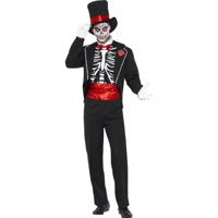 Day of the Dead heren verkleedkleding kostuum bones - Halloween - thumbnail