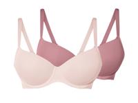 esmara 2 dames BH&apos;s (Donkerroze/roze, 95D)