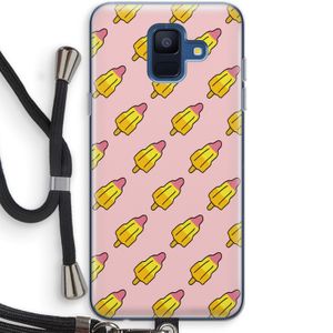 Waterijsjes: Samsung Galaxy A6 (2018) Transparant Hoesje met koord