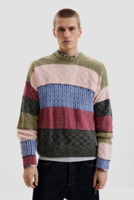 Gebreide trui met stiksels - MATERIAL FINISHES - L