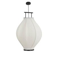 Mica Decorations Pego Hanglamp - H73 x Ø54 cm - Linnen - Off White