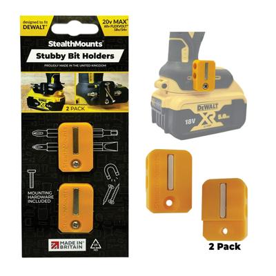 Stealthmounts Stubby bithouder voor DeWalt | Geel | 3 stuks - BH-DW-S-YLW