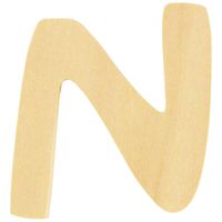 Houten namen letter N 6 cm