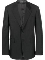 Alexander McQueen blazer en laine à simple boutonnage - Gris