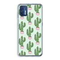 Cactus Lover: Motorola Moto G9 Plus Transparant Hoesje - thumbnail