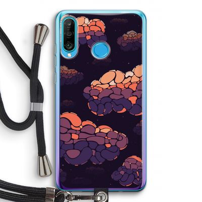 Patroon Wolken: Huawei P30 Lite Transparant Hoesje met koord