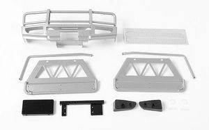 RC4WD Trifecta Front Bumper, Sliders and Side Bars for Land Cruiser LC70 Body (Silver) (VVV-C0413)