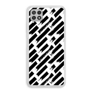 Zwarte vegen: Samsung Galaxy A22 4G Transparant Hoesje