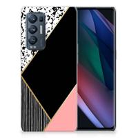 OPPO Find X3 Neo | TPU Hoesje | Zwart Roze Vormen