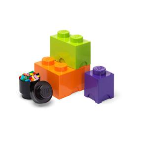 Lego - Opbergbox Brick Set van 4 Stuks Halloween Editie - Kunststof - Multicolor