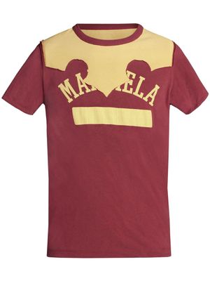 Maison Margiela t-shirt Décortiqué à logo imprimé - Rouge