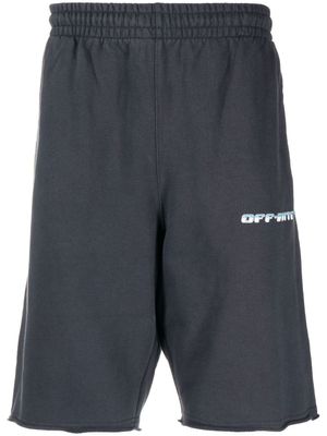 Off-White short à logo Arrows imprimé - Gris