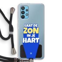Laat de zon in je hart: Samsung Galaxy A32 4G Transparant Hoesje met koord
