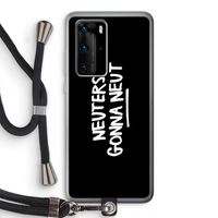 Neuters (zwart): Huawei P40 Pro Transparant Hoesje met koord
