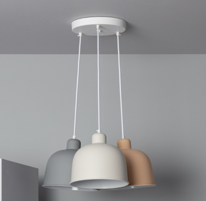 Hanglamp set 'Toron' 3 kappen noors ontwerp e27 fitting 1200mm