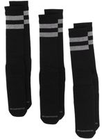 Neighborhood chaussettes rayées en maille nervurée - Noir