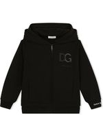 Dolce & Gabbana Kids hoodie à patch logo - Noir