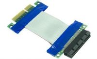 Inter-Tech 88885458 kabeladapter/verloopstukje PCIe x4 Blauw, Grijs - thumbnail