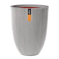 Bloempot Bol Groove NL Ivoor Wit Elegant Laag 46 58 Capi Europe