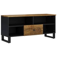 The Living Store TV-meubel - Mangohout - 100 x 33 x 46 cm - Opbergruimte - Uitstalfunctie - thumbnail