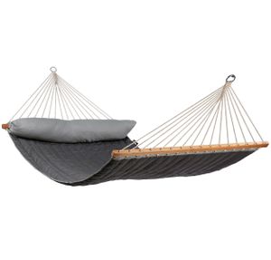 'American' Grey Tweepersoons Hangmat - 180 kg - Grijs - Amerikaan, Spreidstang, Weerbestendig - Tropilex