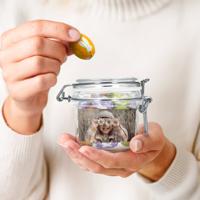 Chocolade paaseitjes in gepersonaliseerde pot - 200 ml