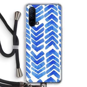 Blauwe pijlen: OnePlus Nord CE 5G Transparant Hoesje met koord