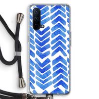 Blauwe pijlen: OnePlus Nord CE 5G Transparant Hoesje met koord